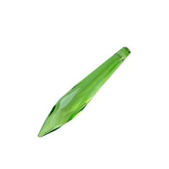 

Peridot 50pcs 76mm Multifaceted Crystal Icicle Lamp Parts For DIY Wedding Decoration Big Promotion
