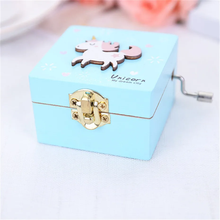 Wood Clockwork Type Music Box Home Decoration Living Room Bedroom Birthday Valentine'Day Daughter Girl Friend Christmas Gift (9)