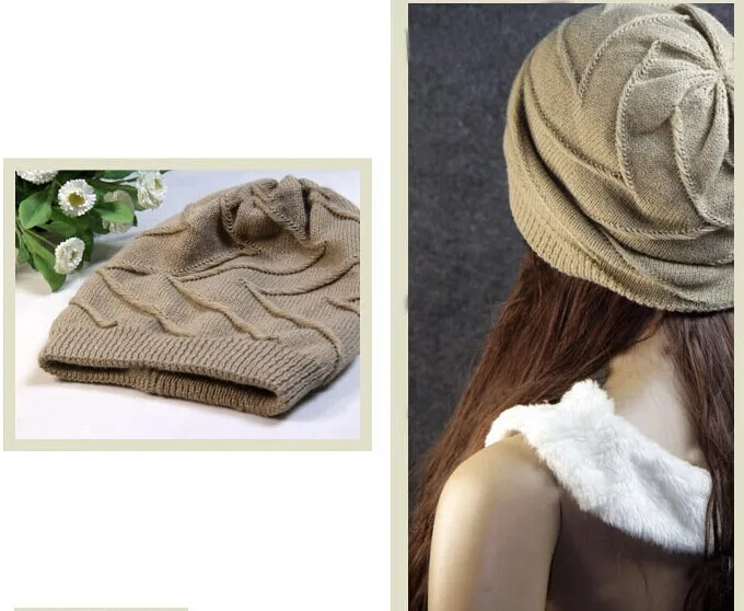 Зимняя мода, Твиловые вязаные шапки для мужчин и женщин, двойная теплая шапка, 4 цвета