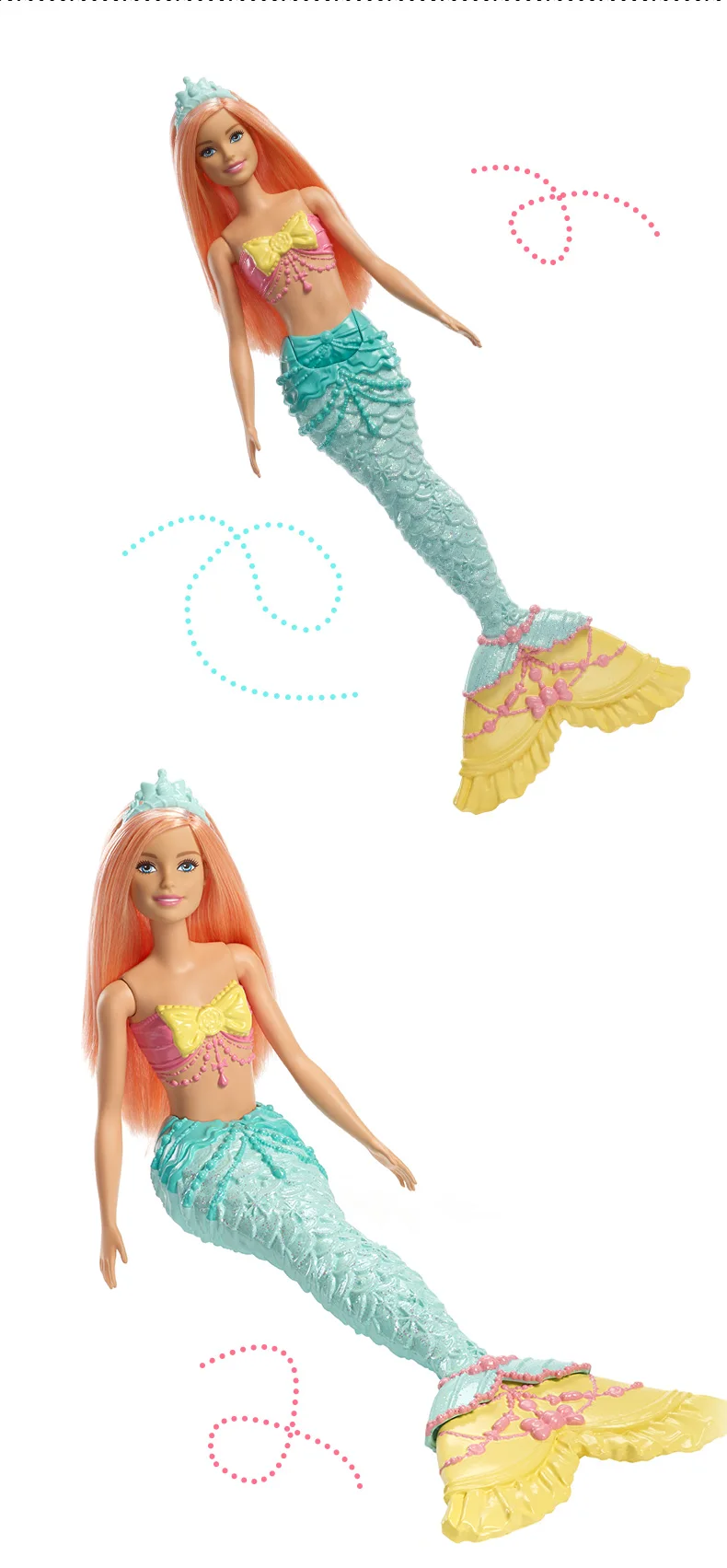 Оригинальная кукла Барби Русалочка, красочная мечта, серия, красивое тело, Fexible Tail, кукла Русалочка, детские игрушки, подарок на день рождения, FXT11