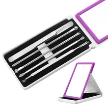 Акне иглы 5 шт. Прыщ Пятна комедона акне Extractor Remover Набор инструментов drop горячей укладки 17sep27