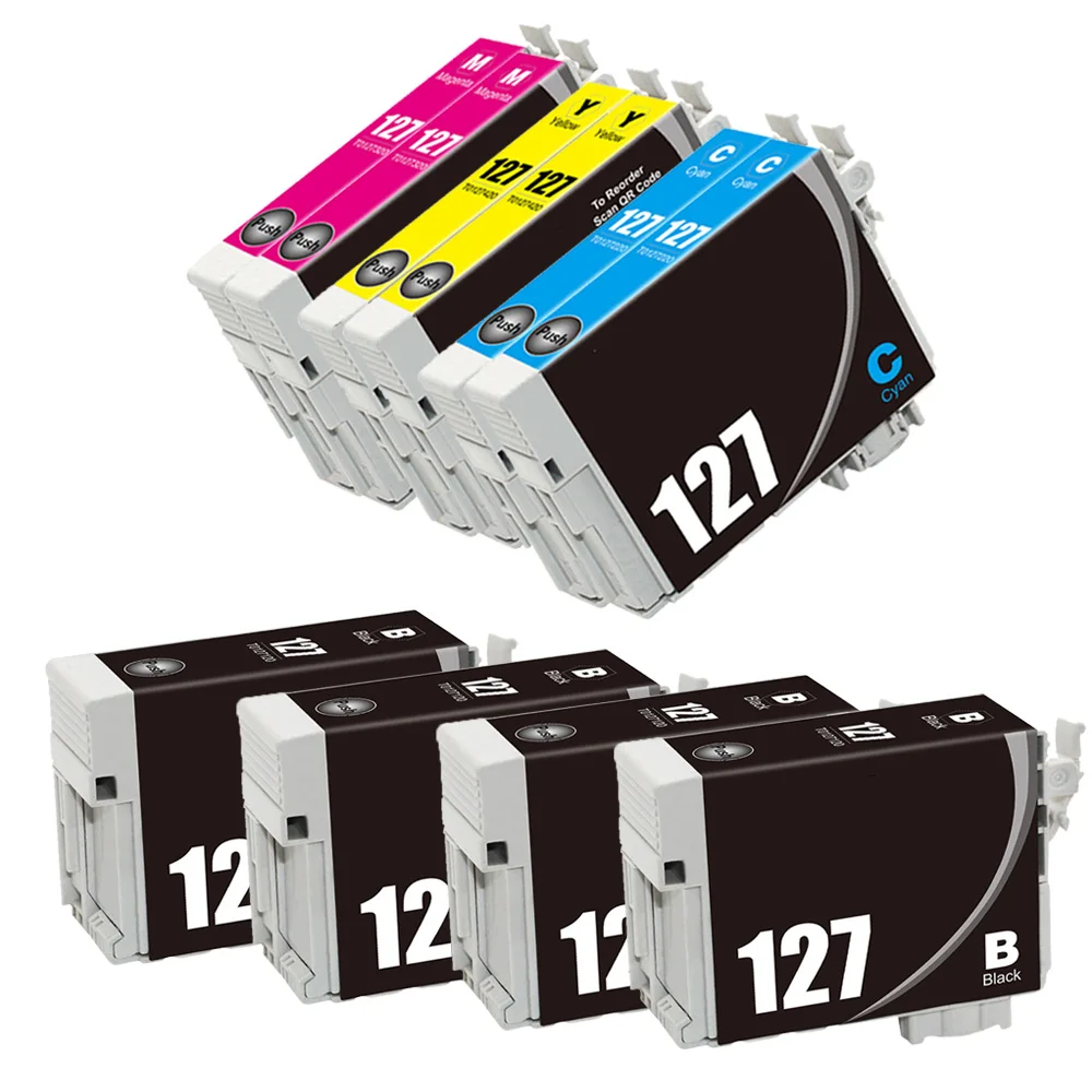 10pk 127 Ink Cartridges Remanufactured Epson 127 T127 Use In Epson