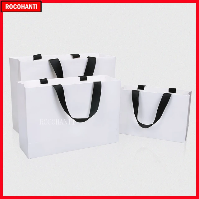 Wholesale custom printed paper bags with logo Luxury gift shopping bags  boutique euro tote bags manufacturer - AliExpress