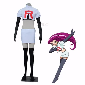 

Athemis Pokemon Ash Ketchum cosplay Pocket Monster-Jessie cosplay costume in stock