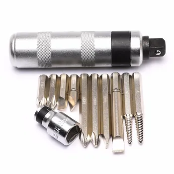 

TDPRO New 12PCS Car Impact Screwdrive Outillage Automobile Tools Socket Kit With Metal Case