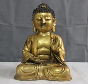 

Tibetan Copper Bronze Gild Seat Shakyamuni Sakyamuni Tathagata Buddha Statue