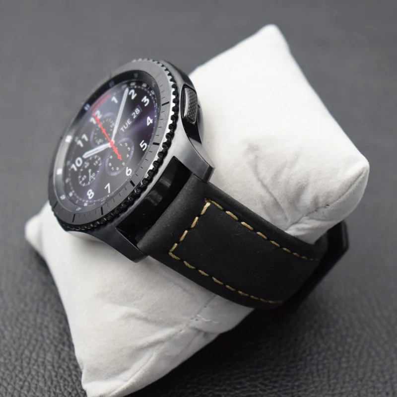 Ремешок для часов Huami Amazfit новейший браслет из натуральной кожи Samsung Gear S3 Classic Frontier