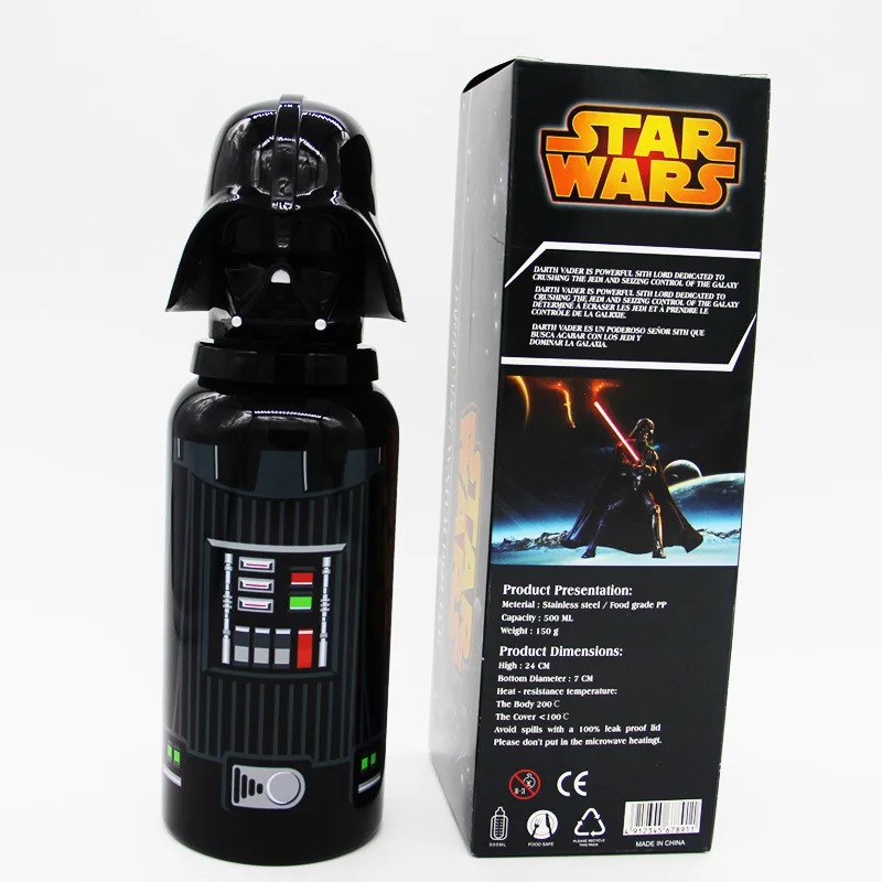 Wofo 3d Star Wars Black Samurai Darth Vader Vacuum Bottle