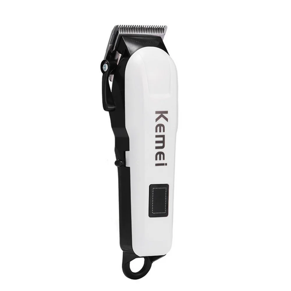 

Kemei KM-809A Hair Trimmer Waterproof Hair Clipper Trimmer Beard Grooming Clipper Haircut Cutter Shaving Machine LCD Display