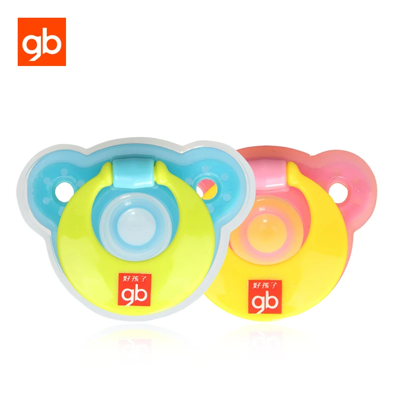 

GB Cute Bear BPA Free Silicone Dummy Pacifier Newborn Baby Night Time Soother Nipple for 0+ Months