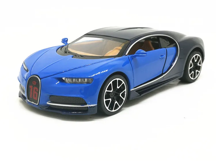 1:32 Масштаб Bugatti Chiron сплав автомобиля Diecasts игрушечные транспортные средства модель автомобиля Металлическая Модель автомобиля игрушки с вытягивающим черным звуком для детей Подарки