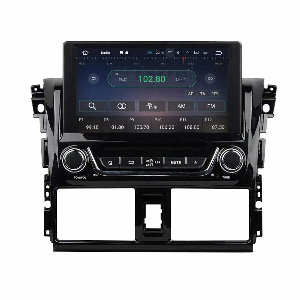 Top Octa Core 8 inch 8 core Android 9.0 Car Radio DVD player GPS for for Toyota Yaris Vios 2013-2017 4G RAM 64G ROM STEREO navigatio 5