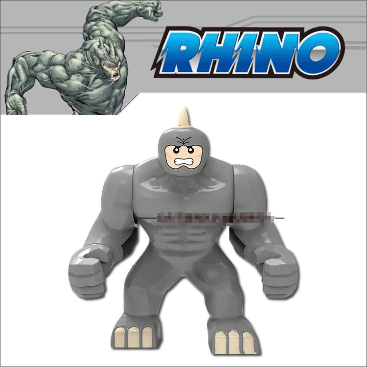 Kopen Decool 1 stks 7 cm Super Heroes De Avengers Grote De Rhino Actiefiguren Monteren minifig Hulk Bouwstenen Kids speelgoed Geschenken