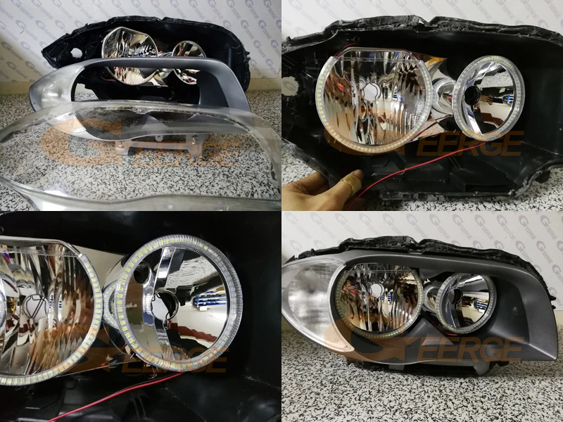 Для BMW 1 серии E81 E82 E87 E88 галогенные фары отличное Ультра яркое освещение smd led Ангельские Глазки Halo Кольцо комплект DRL