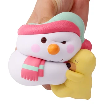 

fashin Kawaii cartoon snowman slowly rises to reduce stress to ease children squeeze toy Christmas gifts