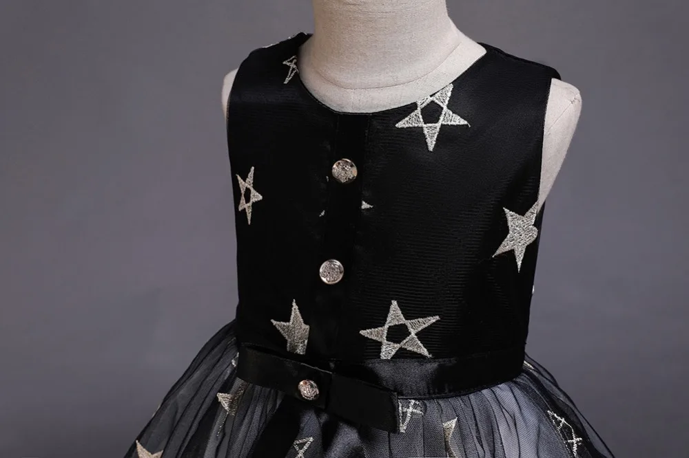 New Arrival 2019 Summer Girl Party Dress Kids Embroidered Dresses For Girls Clothes Children Princess Elegant Sleeveless Dress (2)