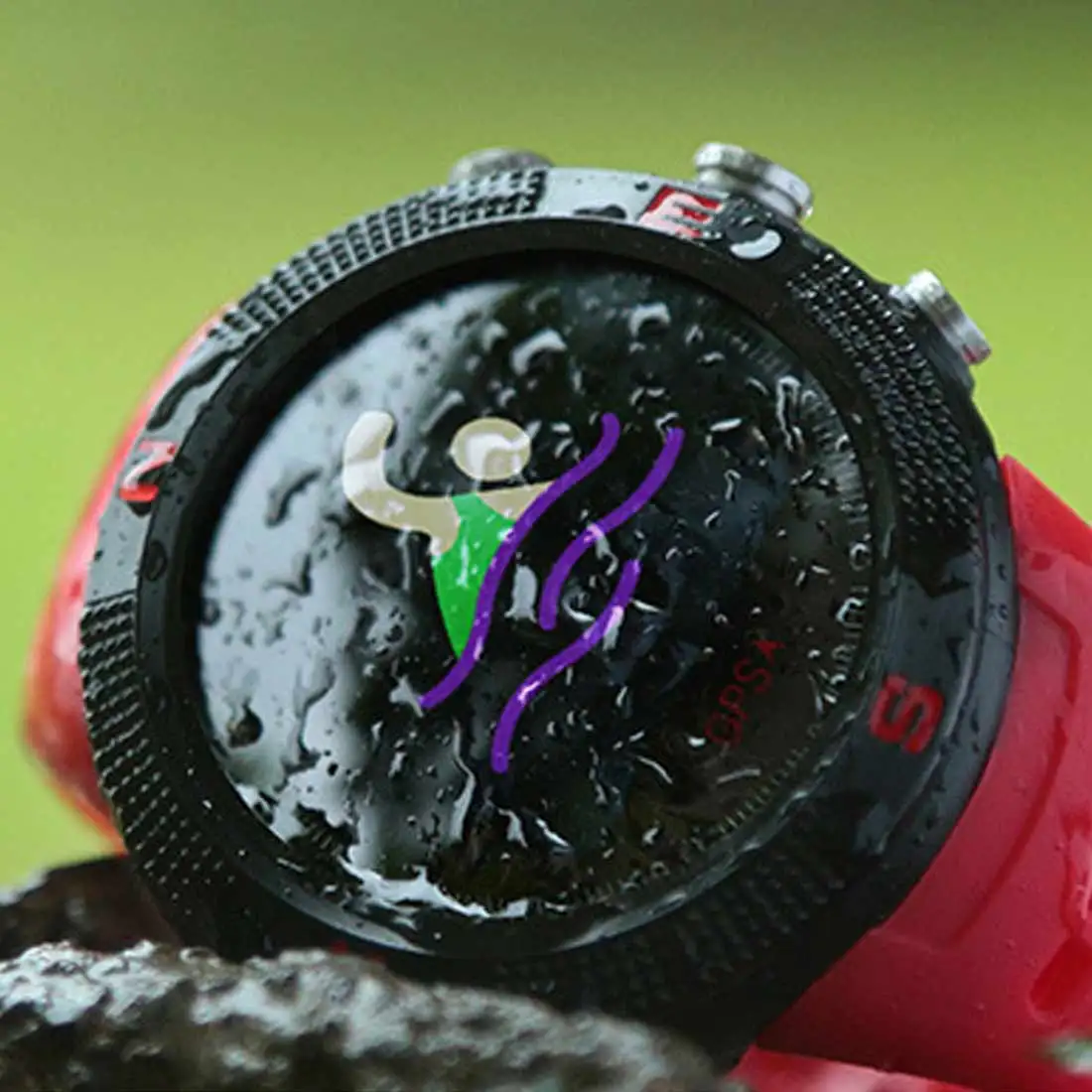  Smart Uhr Outdoor GPS Positionierung Call Nachricht Erinnerung Herz Rate Smartwatch Media unterhalt