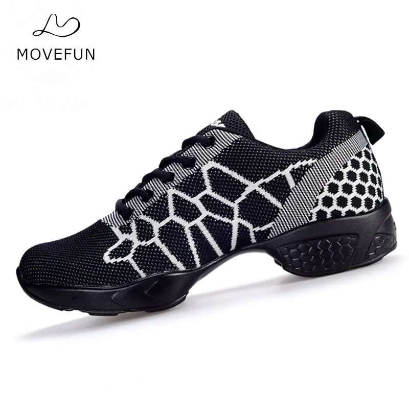 MoveFun Brand New Dancing Sneaker for Women Square Dance Sneakers Breath Soft Outsole Jazz Shoes Size35-41 Modern Dance Shoe-47