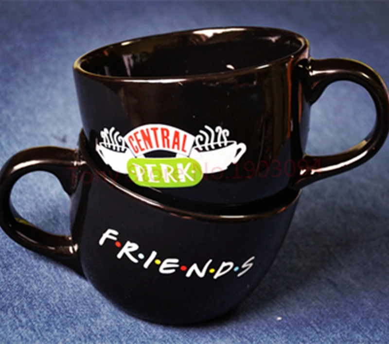 

New Black Red Friends TV Show Series Central Perk Coffee Time Ceramic Coffee Tea Cup Mug