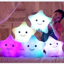 PUNIDAMAN Luminous pillow Christmas Toys Led Light Pillow Plush Pillows Colorful Stars kids Toys Children Birthday Gift
