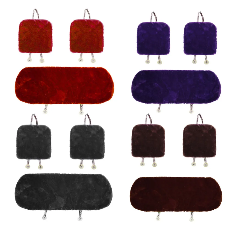 High Quality Three Suits Warmer Seat Cushion Wool Car Plush Heater Pad Heating Soft Car Seat Car Heating Cushion