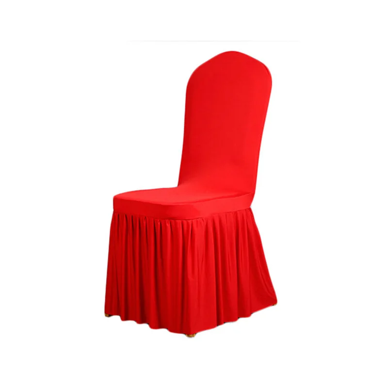 Red Chair Cover Polyester Spandex Dining Chair Covers For Weddings