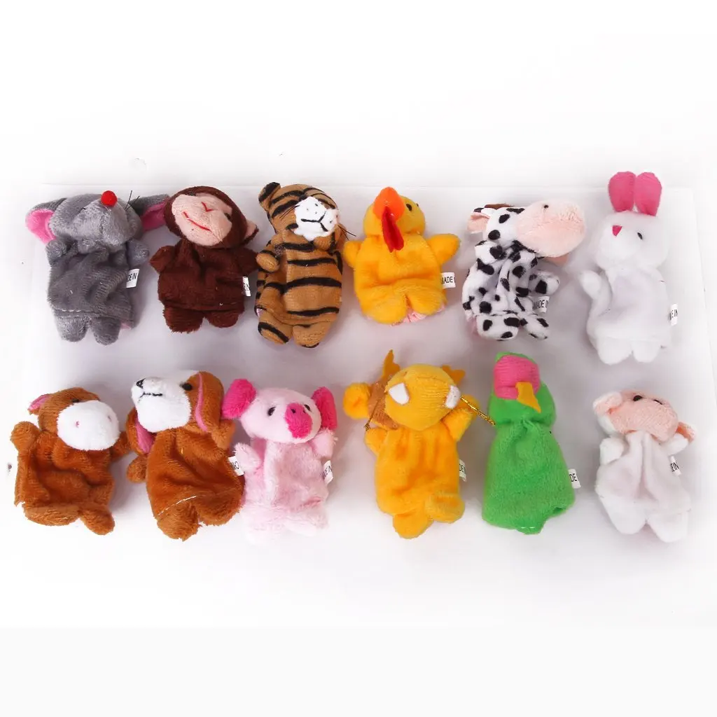 12pcs Zodiac Animal Finger Puppets Toy Setin Puppets from Toys & Hobbies on