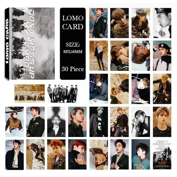 LOMO Card KPOP BIGBANG/EXO/BLACKPINK/GOT7/IKON/RED VELVET/SJ/NCT127/IZONE/TXT/TWICE/MONSTAX/Album Small Cards Photo Photocard - Цвет: EXO2