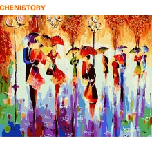 CHENISTORY – peinture à l'huile abstraite par numéros, Art mural moderne, grande taille, image acrylique peinte à la main pour décoration de maison