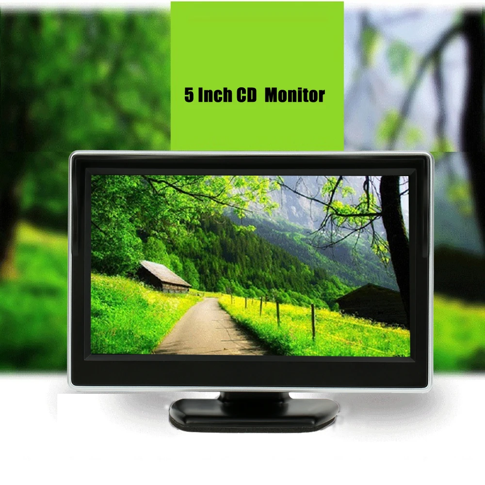 

5.0 Inch Car Monitor TFT LCD 800*480 Color 16:9 Screen 2 Way Video Input For Rear View Backup Car Rear View Camera VCD DVD GPS