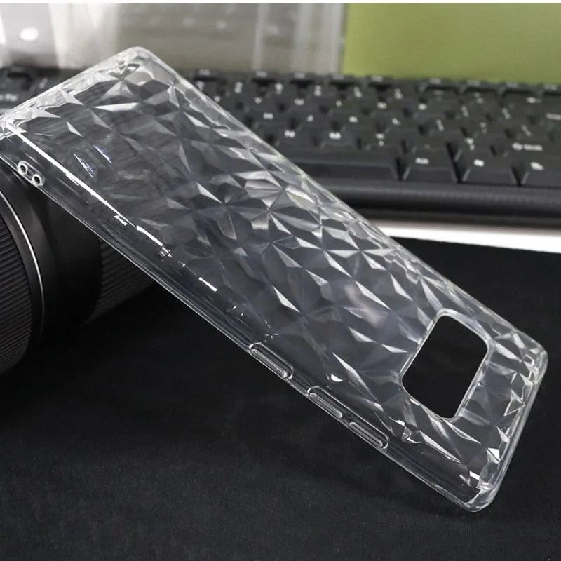 3D Diamond Pattern Slim Clear Soft TPU Case Cover on sfor Samsung S10 S10e S9 S8 Plus A5 A3 2017 A9 A7 2018 A750 A6 A8 Note 8 9  (9)
