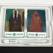 High end Пластик коллекция покер памятной двойной пара установлен Arab al-tijari Пластик Карточные игры с книгой и пера