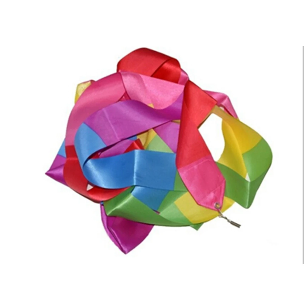 4M Dance Ribbon Gym Rhythmic Art Gymnastic Ballet Streamer Twirling Rod Colorful Polyester Ribbons 1PC