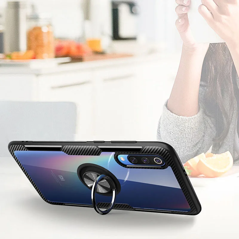 

Adsorption Case Magnetic Case Invisible Finger Ring Cover Cases for MI9 MI9SE note5 MI8 MI8SE