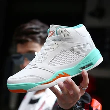 Мужские баскетбольные кроссовки Jordan с высоким берцем, амортизирующий светильник, баскетбольные кроссовки, противоскользящие дышащие спортивные кроссовки Jordan