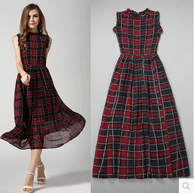 vestidos longos xadrez