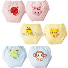 Прекрасный водонепроницаемый 5 слоев Детские трусики для приучения к горшку памперсы детское нижнее белье с 6 шт./лот