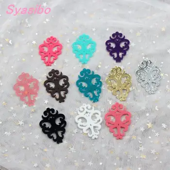 

60mm Acrylic Earrings Floral Lace Dangle Earrings Fog / Brown/Black Mint Floral Earrings Laser cutout 2"-AC1535