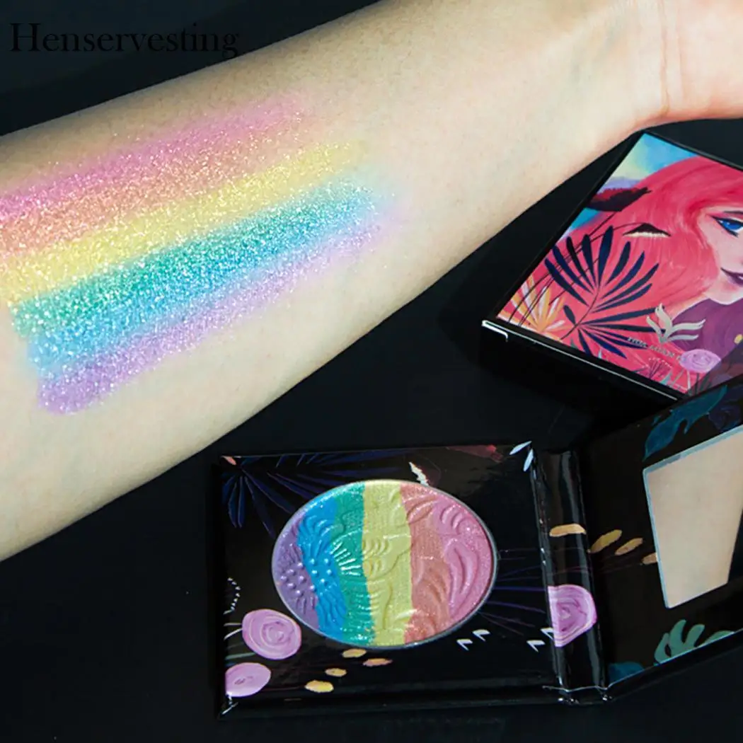 Contour Brighten Face Highlighting Makeup Rainbow Color Highlighter