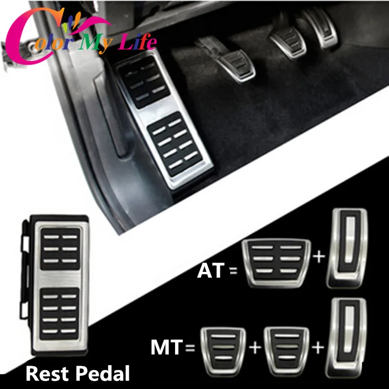  Car Pedals Cap Foot Rest Cover Accelerator Brake Clutch For VW Golf 7 GTi MK7 Seat Leon Octavia A7 Rapid Audi A3 8V Passat VIII 