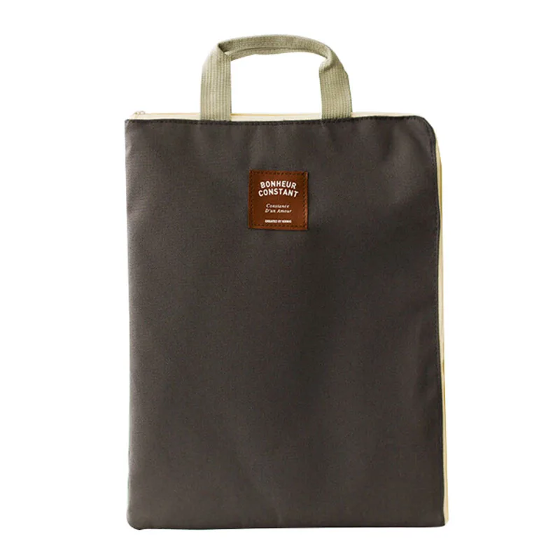 

1 PC Korean Simple Solid A4 Big Capacity Document Bag Business Briefcase Storage File Folder for Papers Stationery Student Gift
