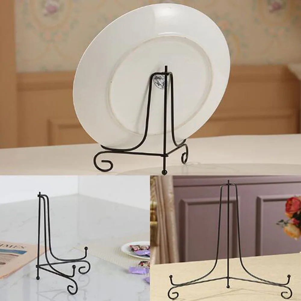 

4"~12" Iron Easel Bowl Plate Art Photo Picture Frame Holder Book Display Stands DIY Home Living Room Accessories Exquisite