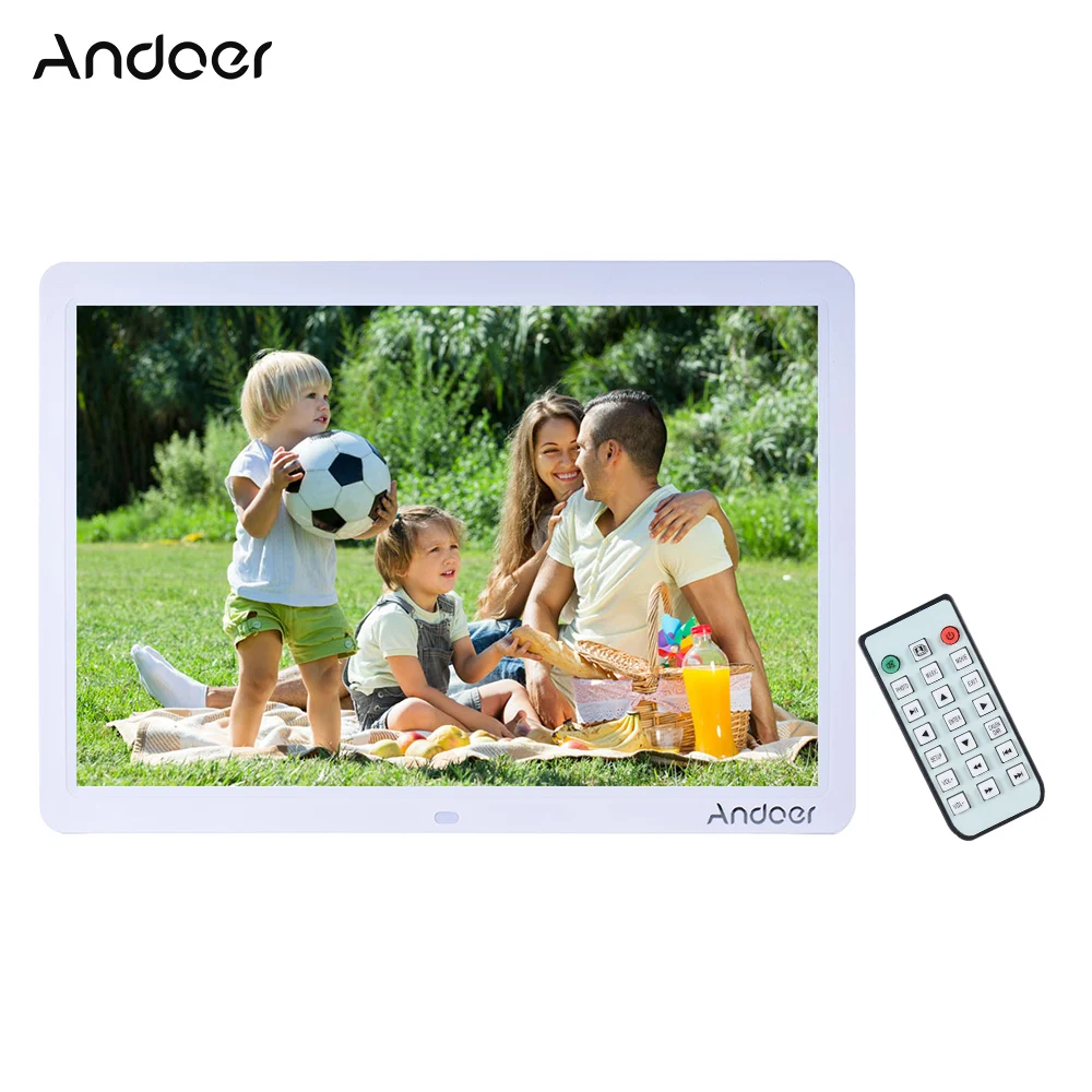 Andoer Electronic Picture Photo Frame 15&quot HD LED Large Screen 1280*800 MP3 MP4 Movie Player with Remote Control | Электроника