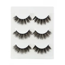 

1 box 3 pairs Glam Volume Fake Eyelash Beauty Makeup Eyelashes 3D Criss Cross Soft Fibers False Eyelashes Lashes Natural