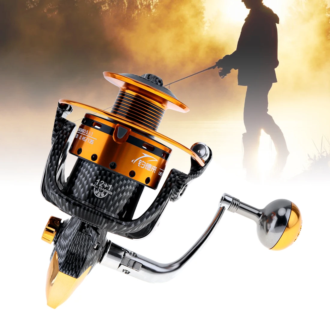 

7000S 12+1BB All-Metal Line Cup Spinning Fishing Reel Long Distance Surfcasting Sea Fishing Wheel with High Carbon Snake Cloth