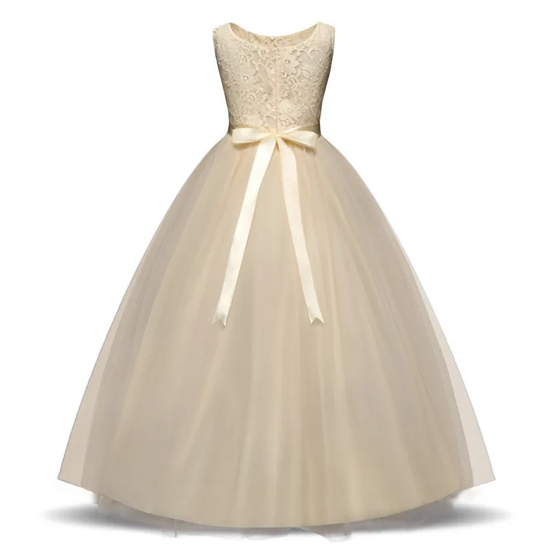 2019 Popular A-Line Scoop Lace Flower Girl Dresses vestido daminha Floor Length Girls Pageant Dresses In Stock (1)