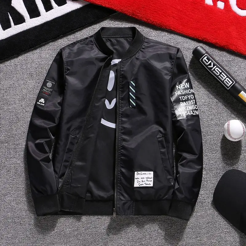 

Street Tide Brand Young Embroidered Pilot Jacket Spring and Autumn Couple Hip-Hop Baseball Jacket