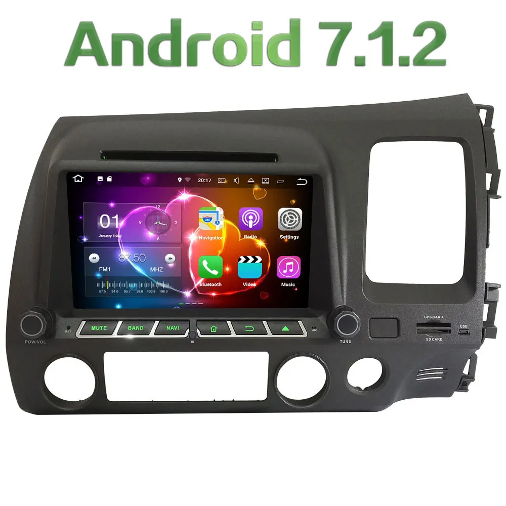 2GB RAM Android 7 1 Quad Core 8 4G Multimedia Car DVD Player Radio Stereo GPS