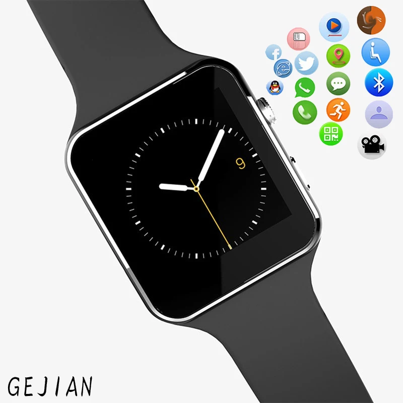 

GEJIAN Smart Watch Support SIM TF Card Smartwatch Bluetooth Dial/with Camera Touch Screen For iPhone Xiaomi Android IOS