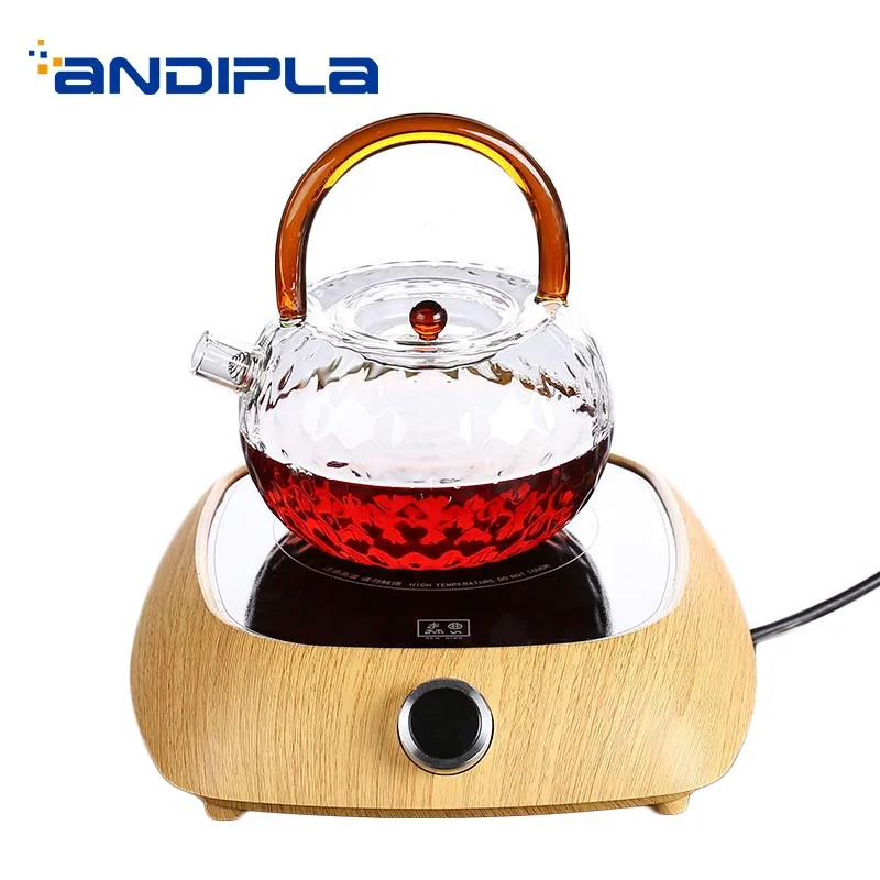 

220V Japanese Style Electric Tea Stove Health Glass Pot / Chinese Kung Fu Tea Set Accessorives Flower Tea Heater Kettle Holder